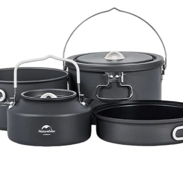 Naturehike Aluminium Alloy Camping Pot set Kettle set - Carbon