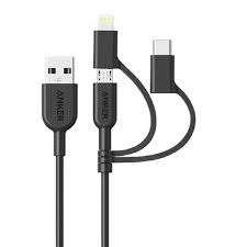 ANKER A8436H12 POWERLINE II 3-IN-1 CABLEBLACK