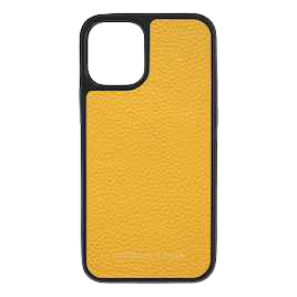 Michael Louis  Pebbled Leather Case iPhone 12 / 12 Pro-Yellow