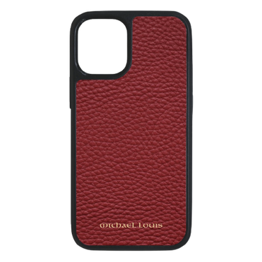 Michael Louis Pebbled Leather Case iPhone 12 Mini-Red