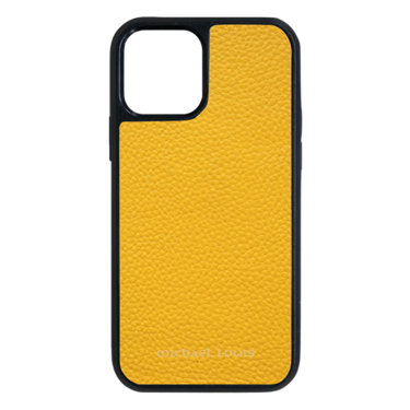 Michael Louis Pebbled Leather Case iPhone 14 Pro - Yellow