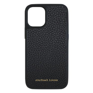 Michael Louis Pebbled Leather Case iPhone 14 Pro Max - Black