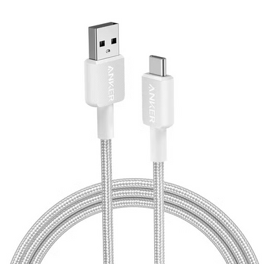 Anker 322 USB-A to USB-C Cable Braided (0.9m/3ft) - White