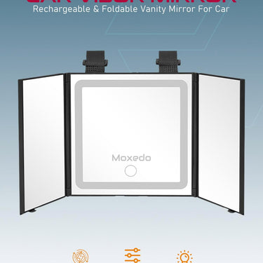 Moxedo Universal Car Visor Mirror - Black