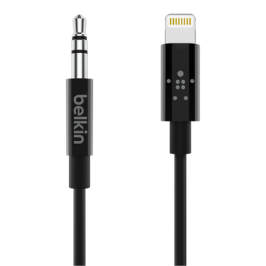 Belkin 3.5 mm Audio Cable With Lightning Connector Black