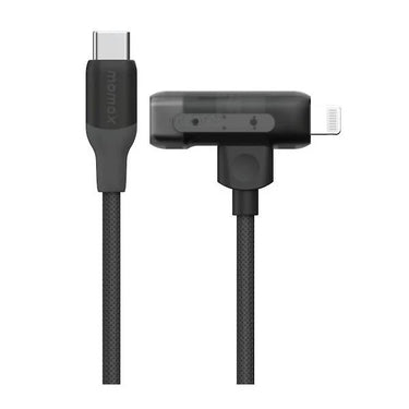 كابل موماكس فلو دو 2 في 1 USB-C إلى USB-C+Lightning بطول 1.5 متر - أسود