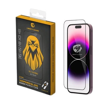 Liberty Guard 2.5D Full Cover Clear Black Edge Sapphire Coating Glass With Applicator - iPhone 16 Pro